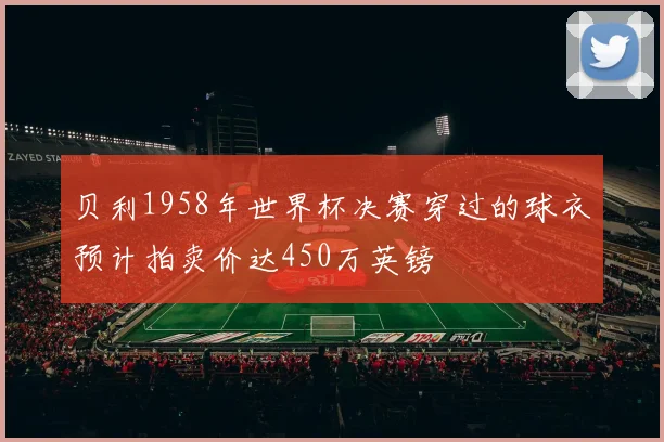 贝利1958年世界杯决赛穿过的球衣预计拍卖价达450万英镑
